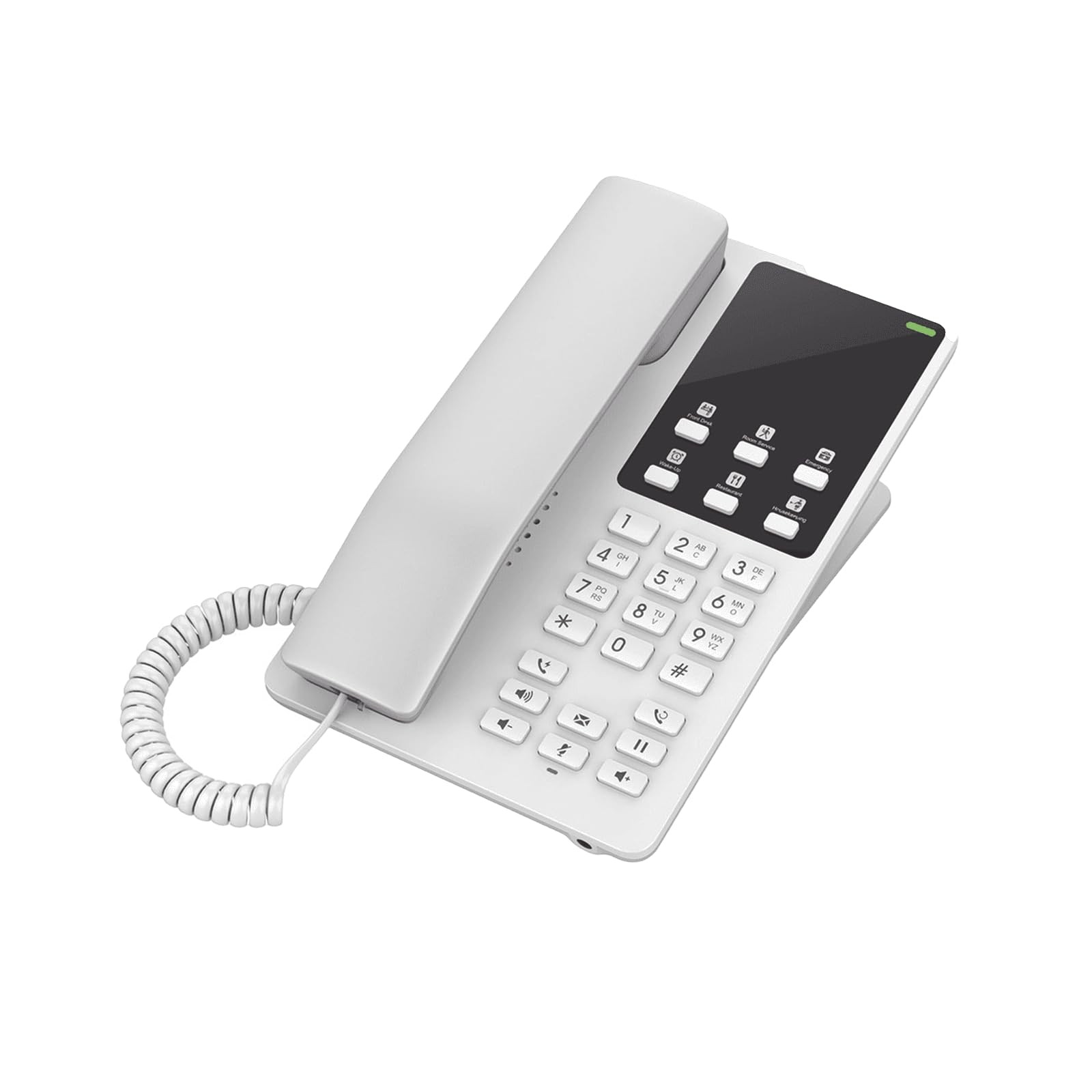 GHP620 Hotel IP Phone | 2 Lines, 2 SIP Accounts | Power Adapter Not Included | W