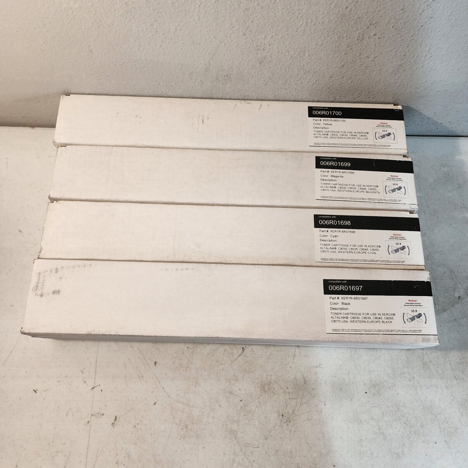Xerox 006R01697 006R01698 006R01699 006R1700 BCMY Lot Of 4 Compatible Boxed