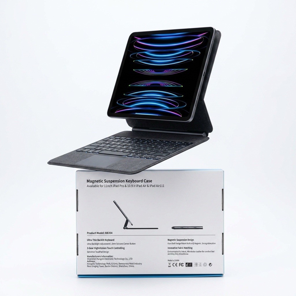 Magnetic Suspension Keyboard Case for iPad – Ultra Thin Backlit Keyboard .
