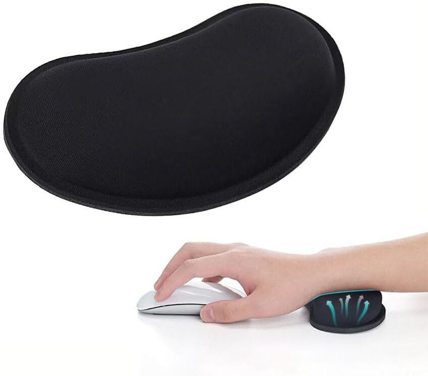 Wrist Rest for Mouse, Ergonomic Memory Foam Cushion Small, Black 