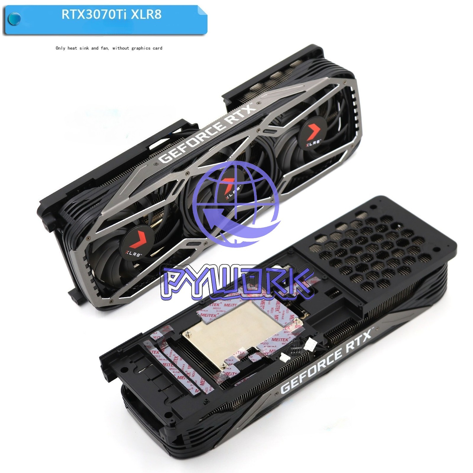 For PNY RTX3070 3070Ti 3080 3080Ti 3090 XLR8 Graphics Card Cooler with Fan