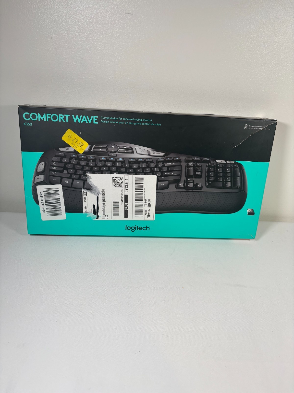 Logitech K350 Comfort Wave Wireless Keyboard Black