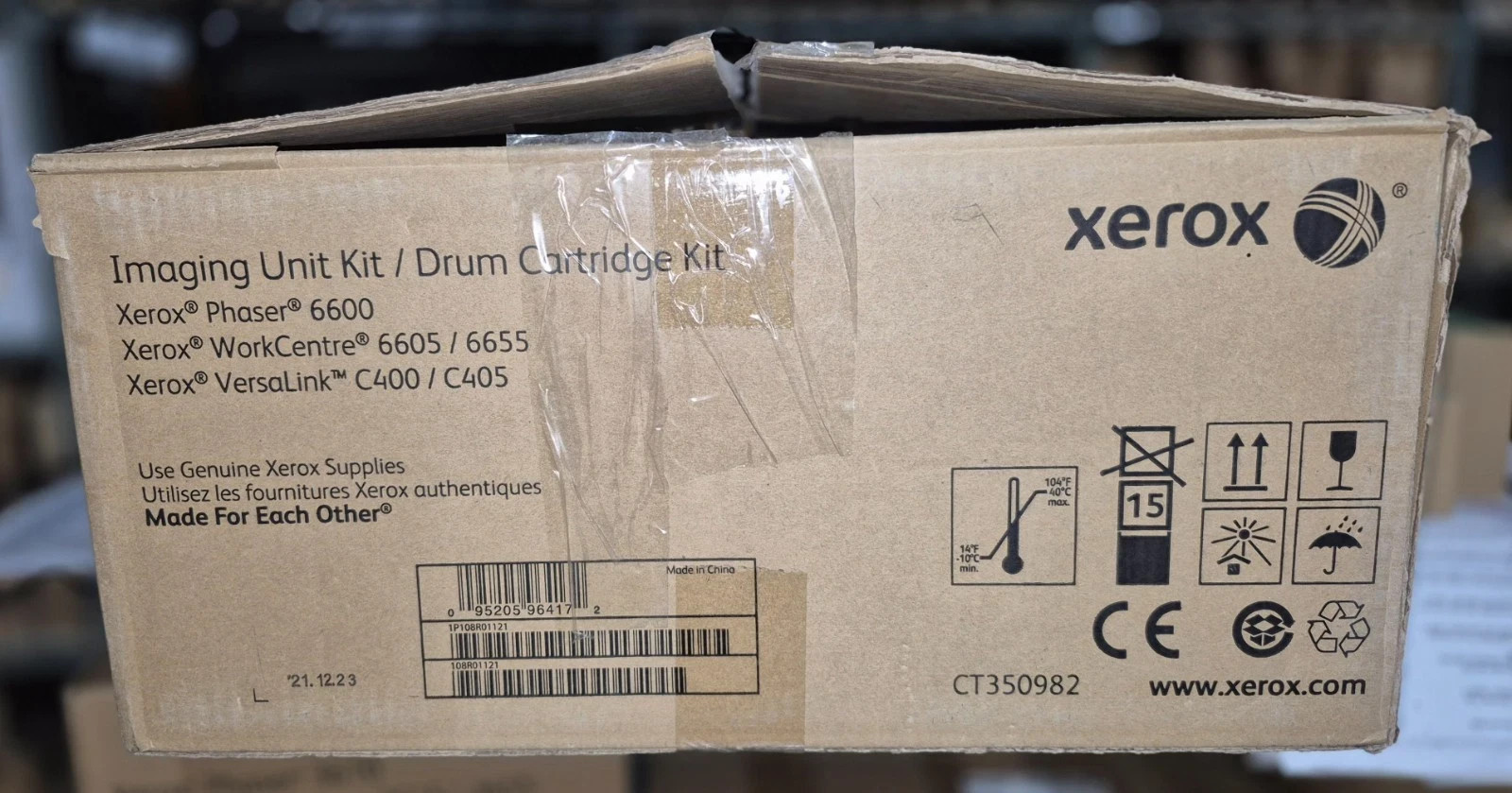 Genuine Xerox 108R01121 Imaging Unit Kit Phaser 6600 WorkCentre 6605/6655