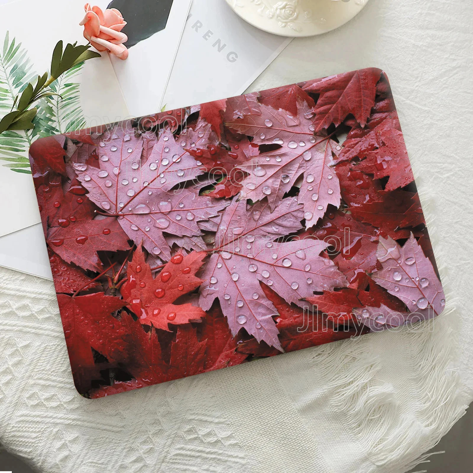2 Pieces Laptop Protective Film Leaf Theme Laptop Shell Sticker Self-adhesive