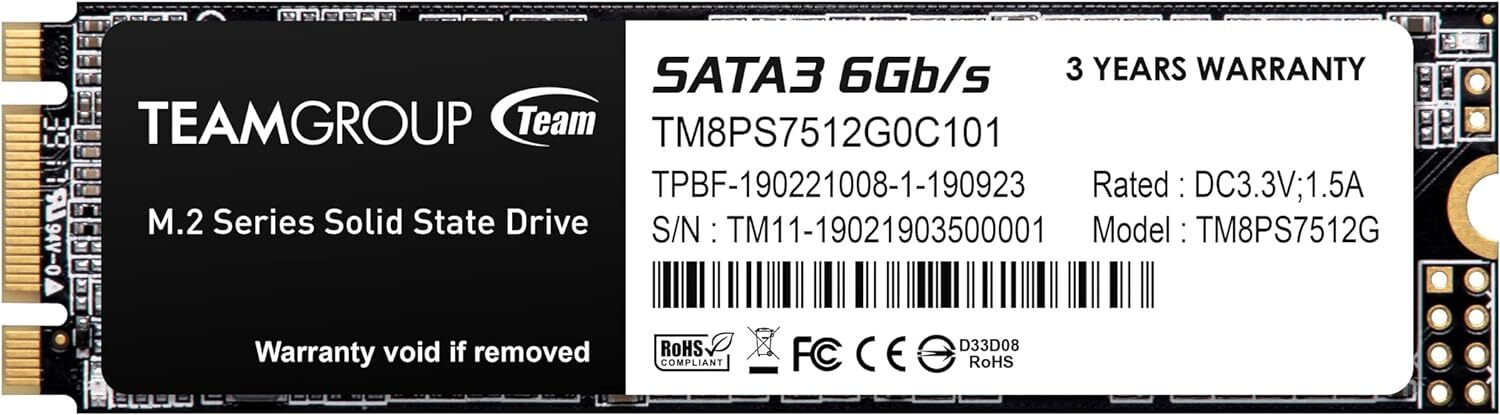 Teamgroup Ms30 512Gb With Slc Cache 3D Nand Tlc M.2 2280 Sata Iii 6Gb/ Personal 