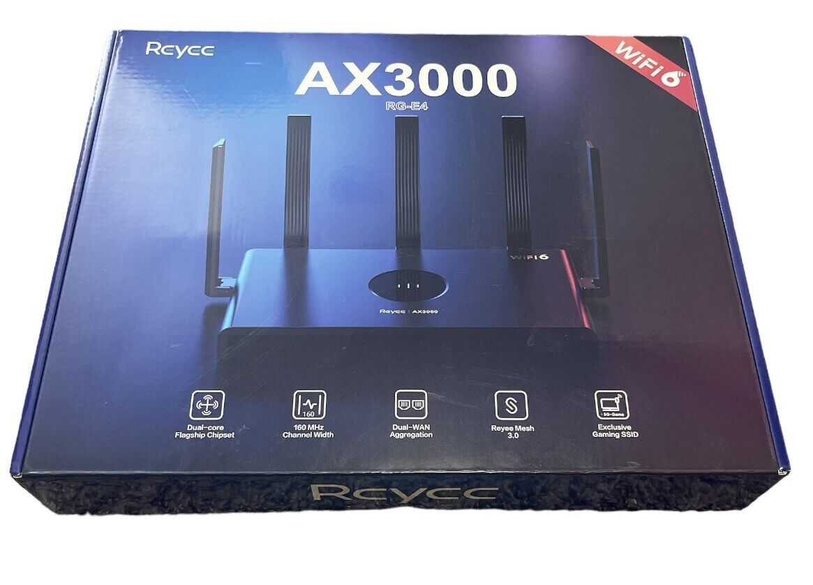 Reyee AX3000 Wi-Fi 6 Router, Dual Band Internet, 802.11ax Wireless