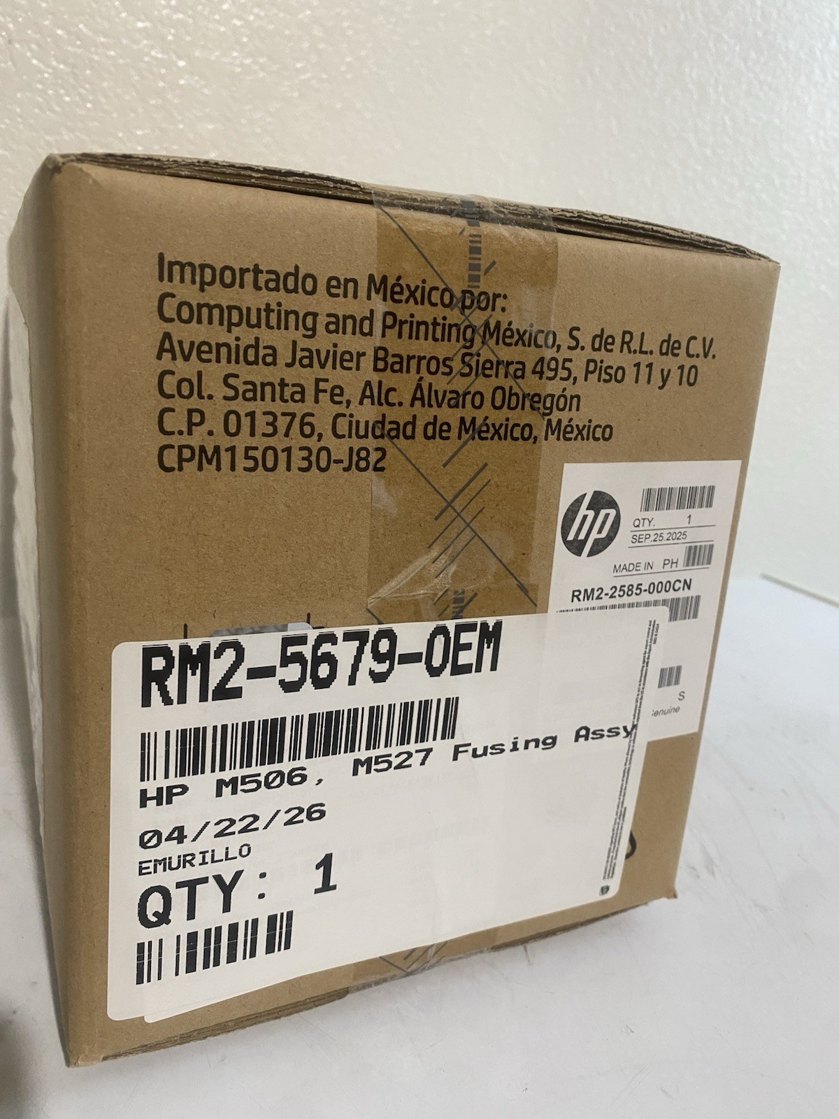 HP RM2-5679-0EM Fuser Unit 110V for HP M501 M506 M527 501 506 527 528 New