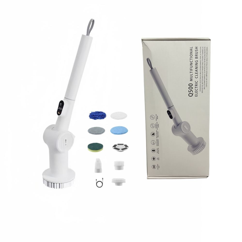 Electric Spin Scrubber Cordless Shower Scrubber with 7 Replaceable Brush