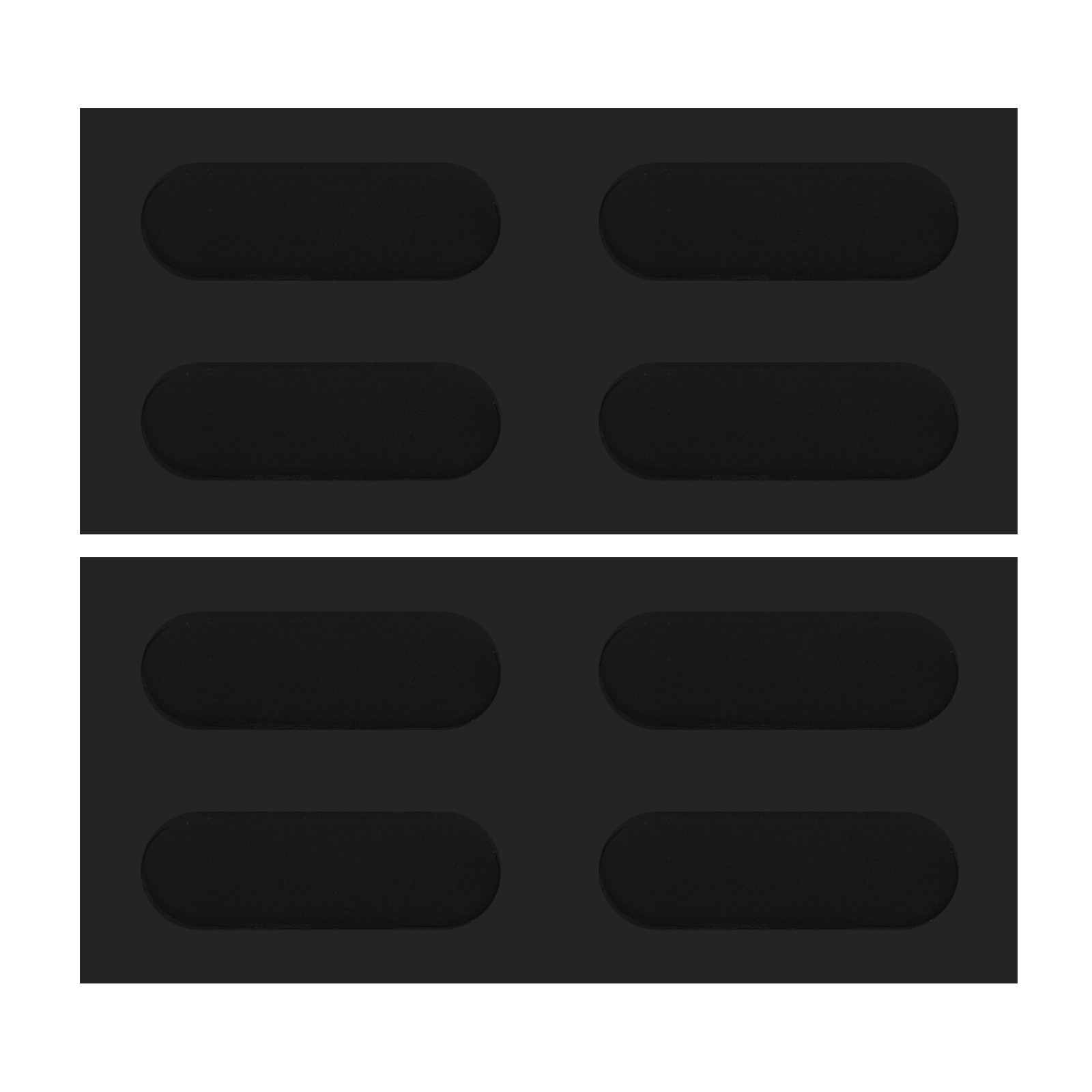 4mm Laptop Rubber Feet, 8 Pcs Oval Anti-Slip Pad for Equipment, Black