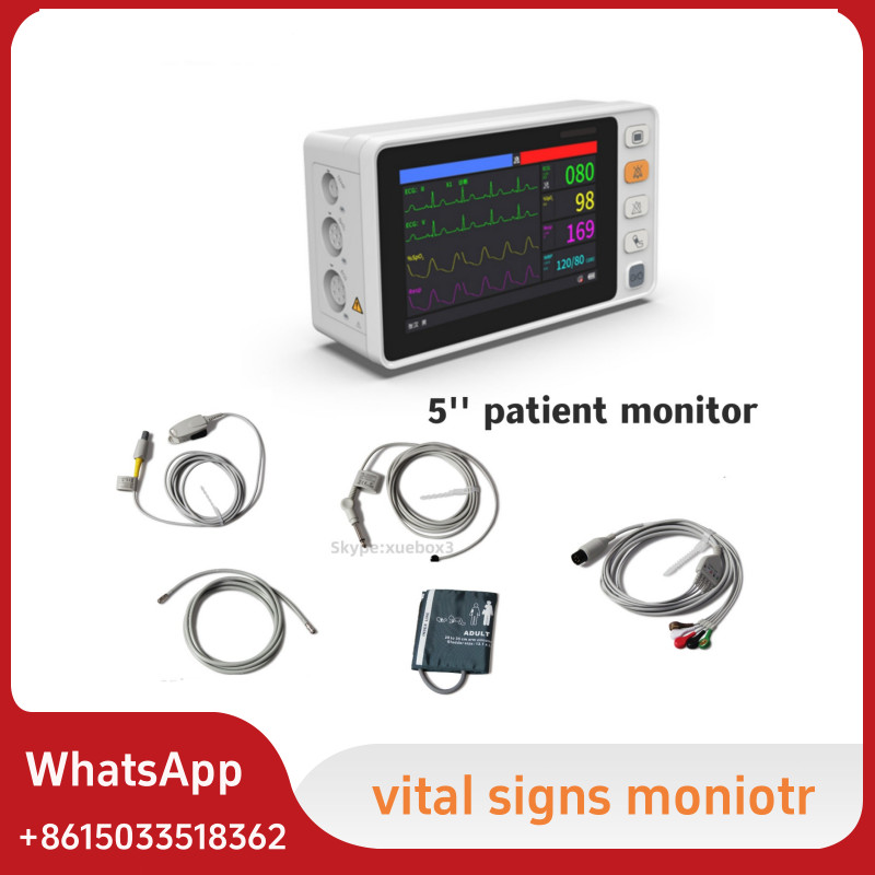 Portable Vital Signs  Patient Monitor ECG NIBP SpO2 Pulse rate 5 inch,NEW