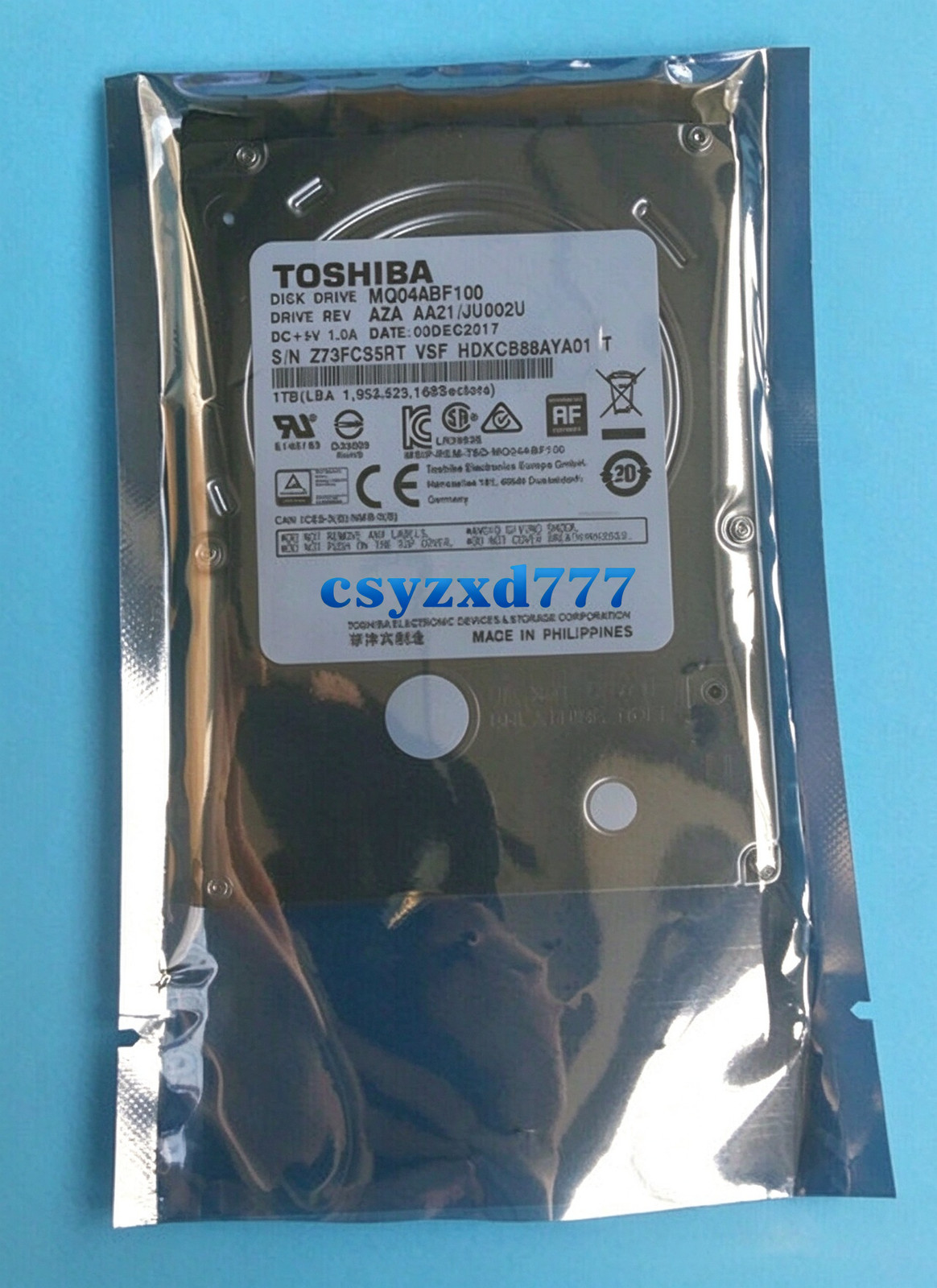 For TOSHIBA MQ04ABF100 2.5'' 1 TB SATA LAPTOP HARD DRIVE