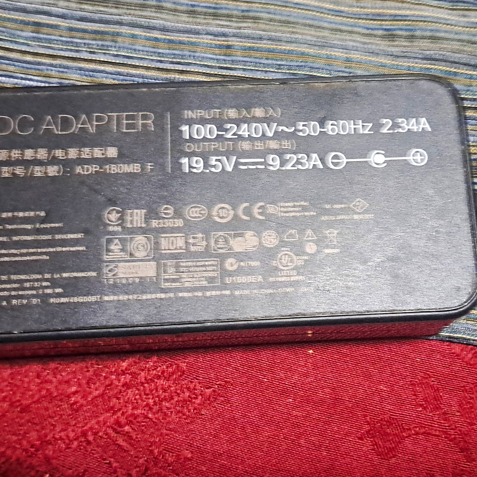 ASUS ROG AC/DC Adapter ADP-180MB F 19.5V 9.23A Black GL503VM-IL73