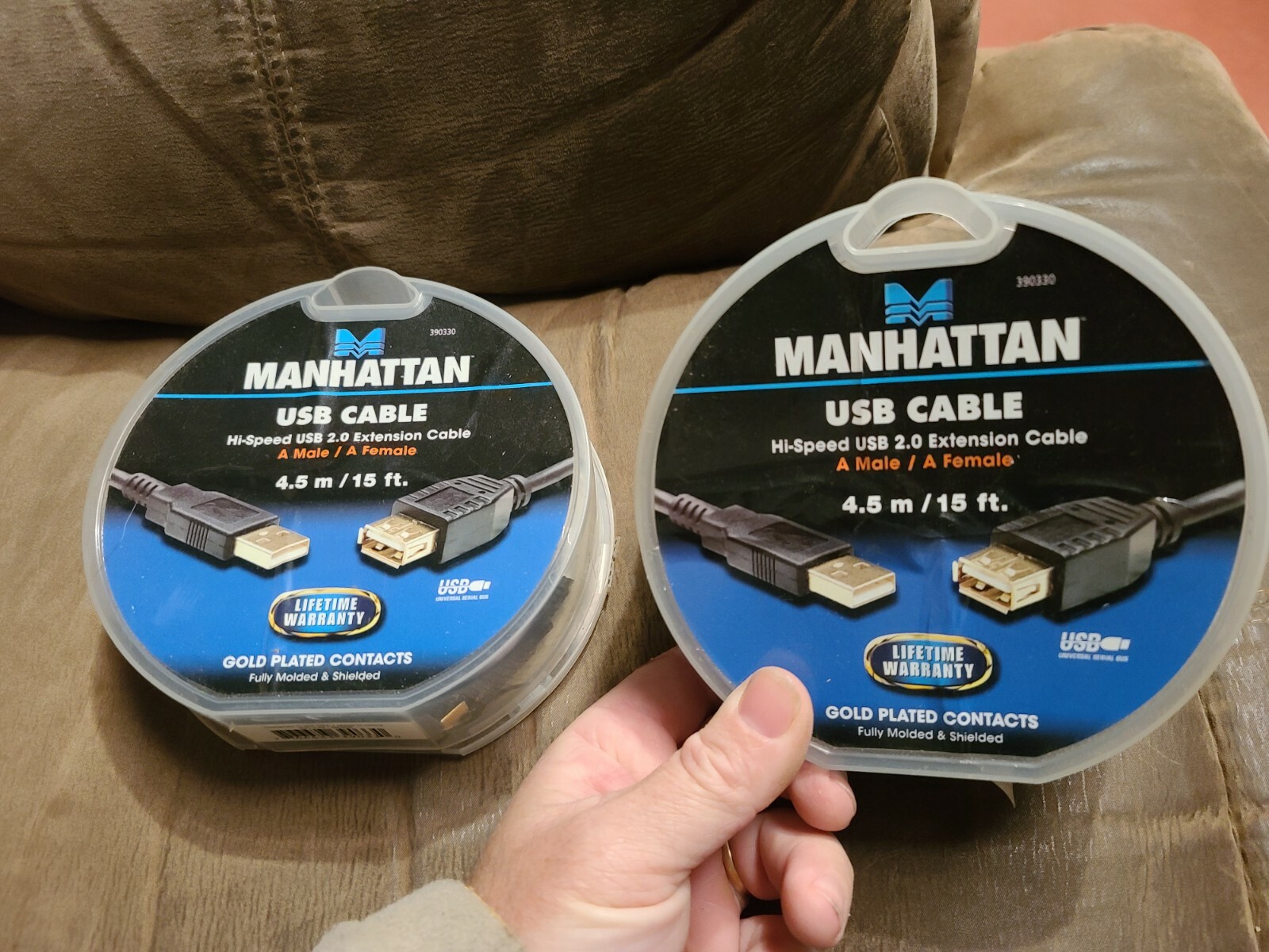 2 Usb 15' Gold Plated Cables