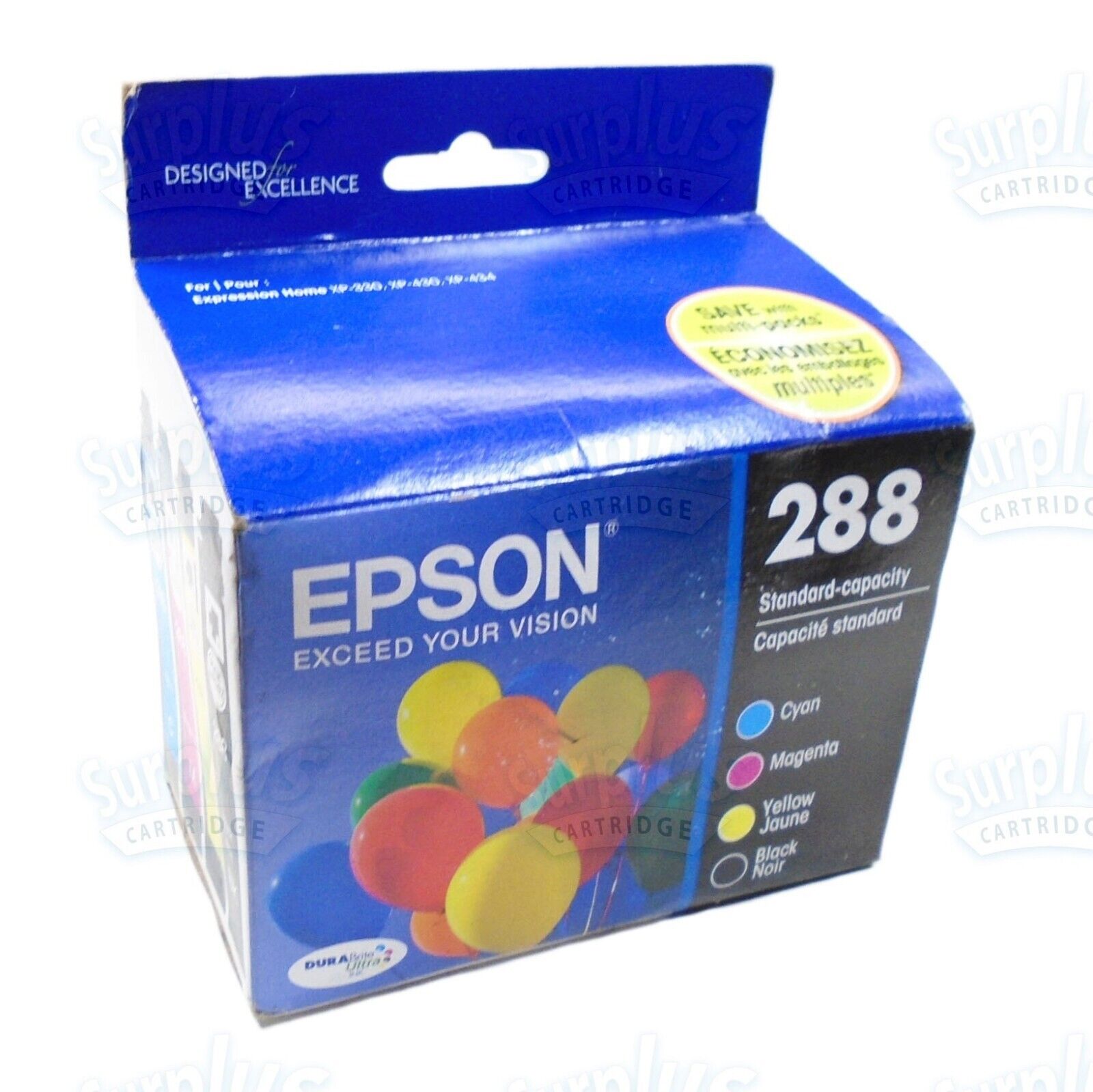 4 Genuine Epson 288 Black+Color Ink XP330 XP430 XP434 XP435 XP446 (NOT Initial)