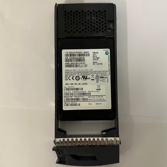 46C3143 - IBM 1.6TB SSD SAS 2.5" HDD for EXN3500, 2857 Nseries 24 bay enclosu...