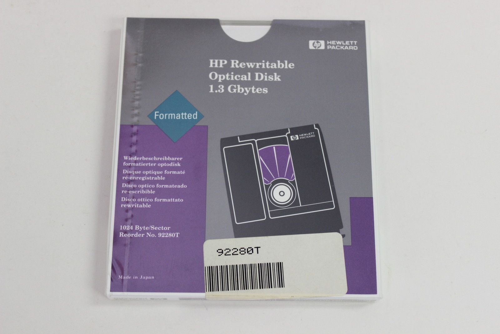 HP 92280T REWRITABLE OPTICAL DISK 1.3GB  NEW SEALED