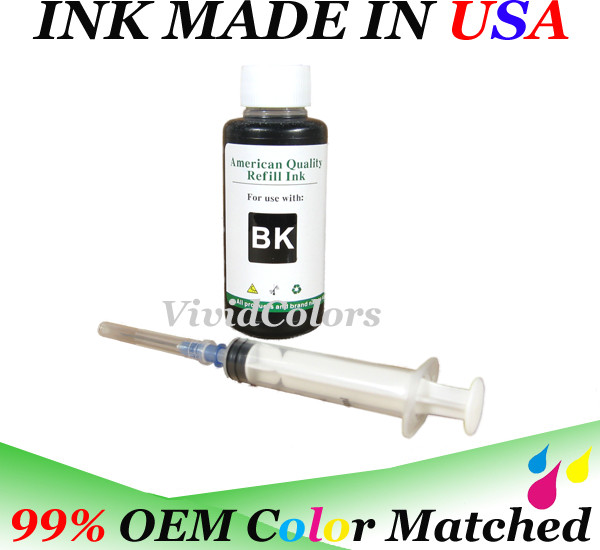 100ml black bulk refill ink for hp canon brother dell lexmark printers