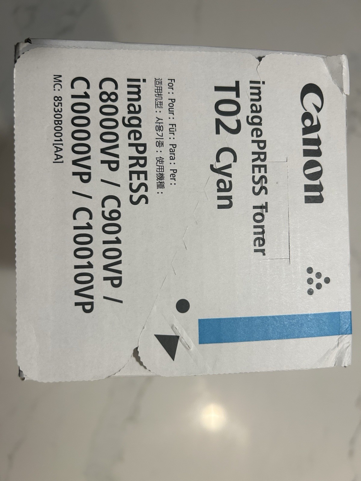 Canon T02 Toner Cartridge Set CMYK Imagepress C8000VP/C10000VP