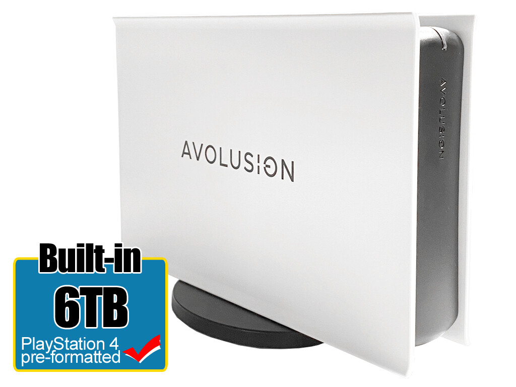 Avolusion PRO-5X Series 6TB USB 3.0 External Gaming Hard Drive PS4 Slim, Pro,1st