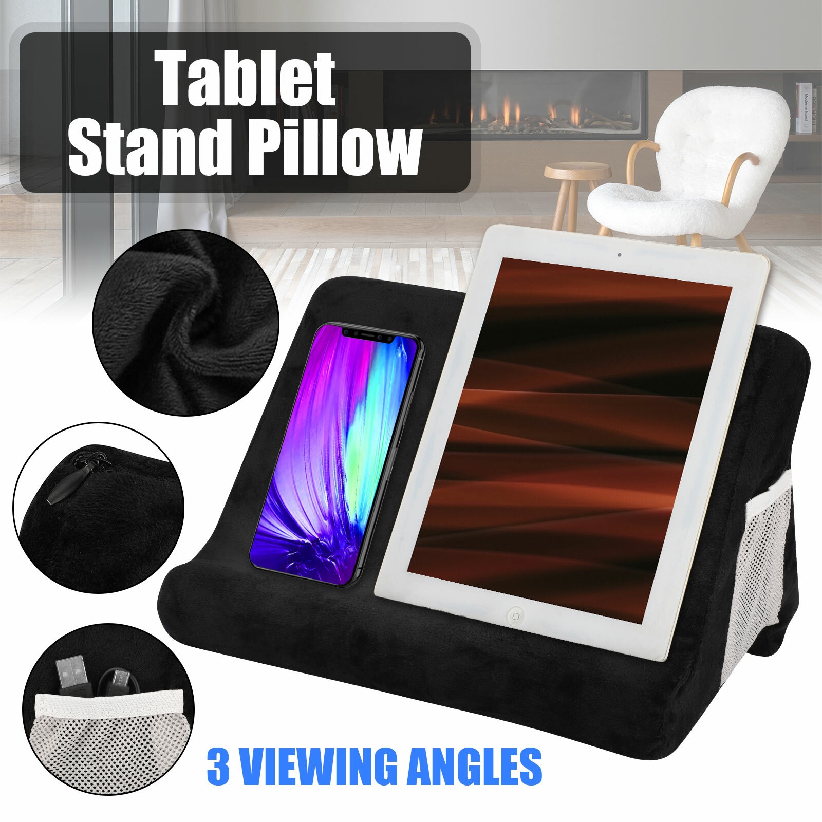 2023 IPad Laptop Holder Tablet Lap Stand Soft Pillow Phone Cushion
