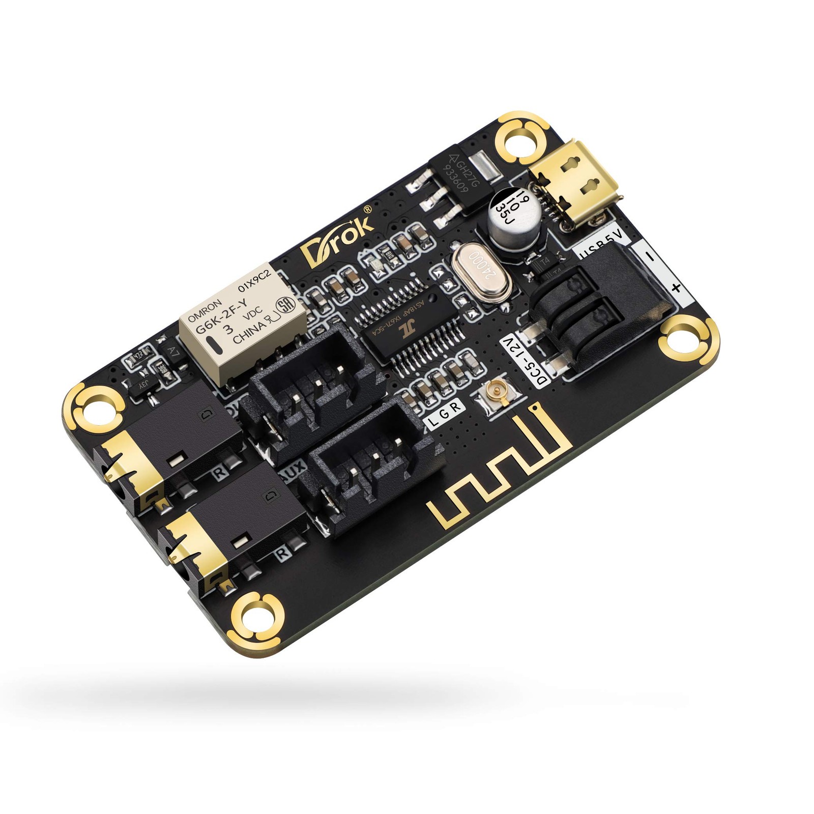 Blue~Tooth Board, 12V Audio Receiver Blue~Tooth Module DC 5V-12V Portable Wir...