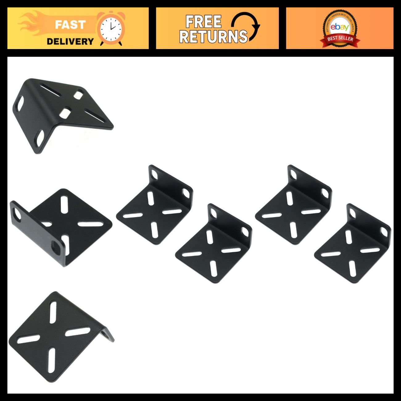 Adjustable Rack Ears Mount Kit for 17.3" Wide Switches - 2 Pack, Easy Install