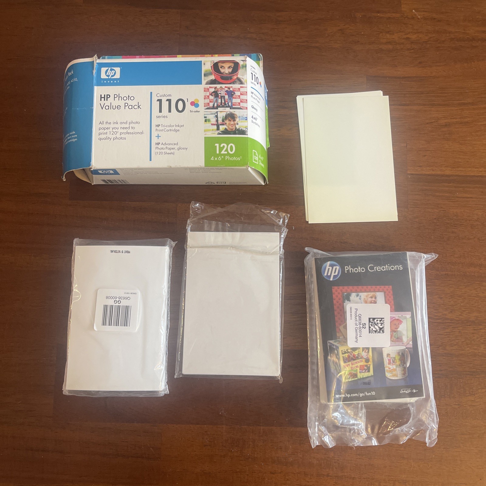 HP & Cannon Photo 4X6 Glossy Photo Paper- Mixed Lot