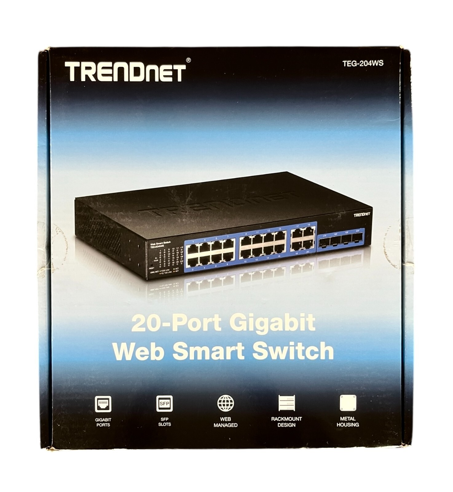 TRENDnet TEG-204WS 20-Port Gigabit Web Smart Switch Open Box