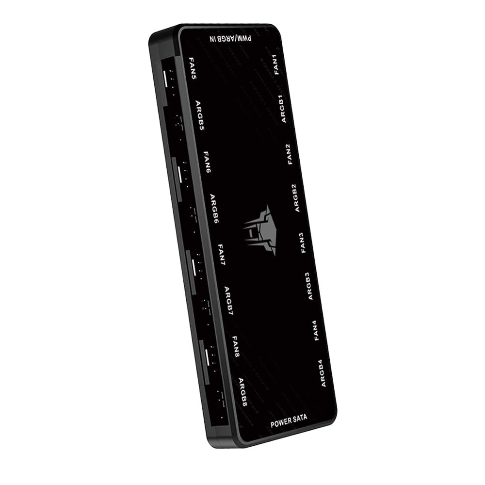 ARGB and PWM Fan HUB,8 Ports for Addressable RGB Lighting with PWM,1 to 8 Multi