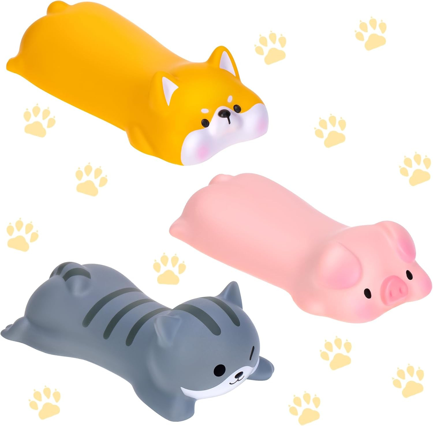 3 Pcs Cute Mouse Wrist Rest, Animal Design Keyboard Support Pad
