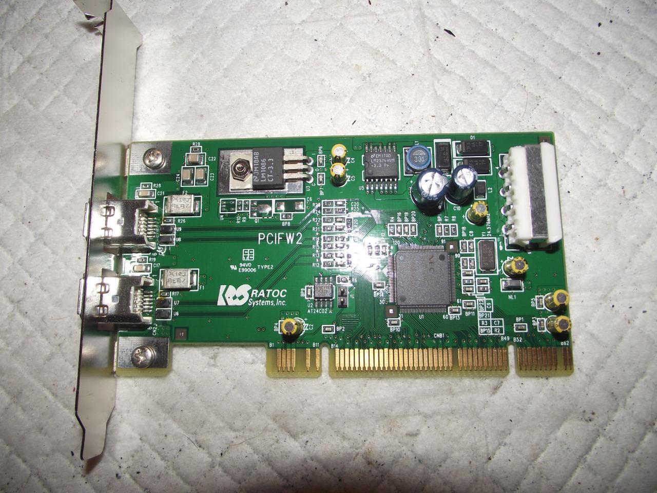 PCIFW2 PCI Board 1394 - 2 port RATOC- FACTORY BRAND NEW -for Fuji FRONTIER