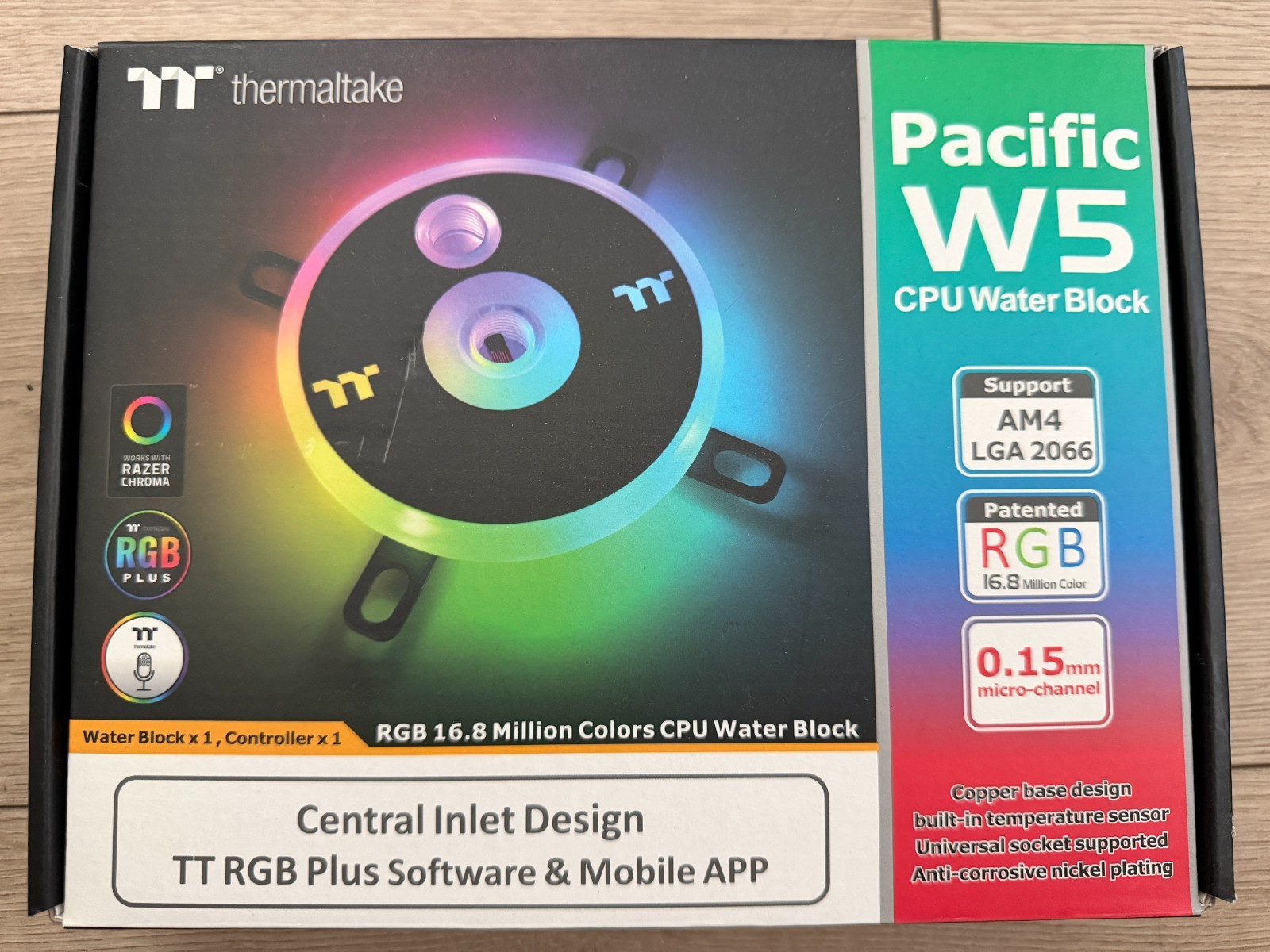 Thermaltake Pacific W5 RGB CPU Water Block AM4 Intel LGA RGB Temp Sensor w/ Box