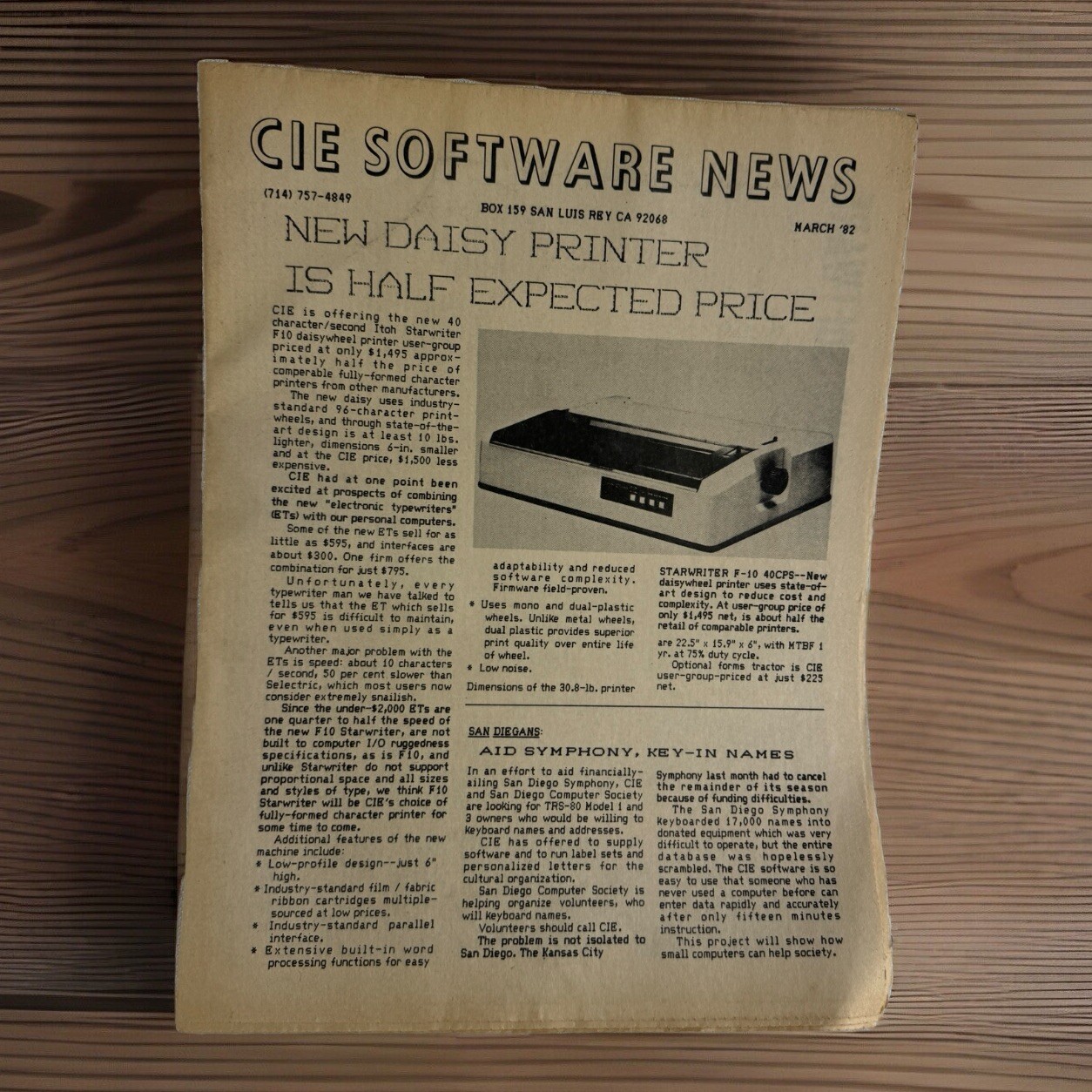 1982 March CIE Software News PC Computer History RARE Early PC News