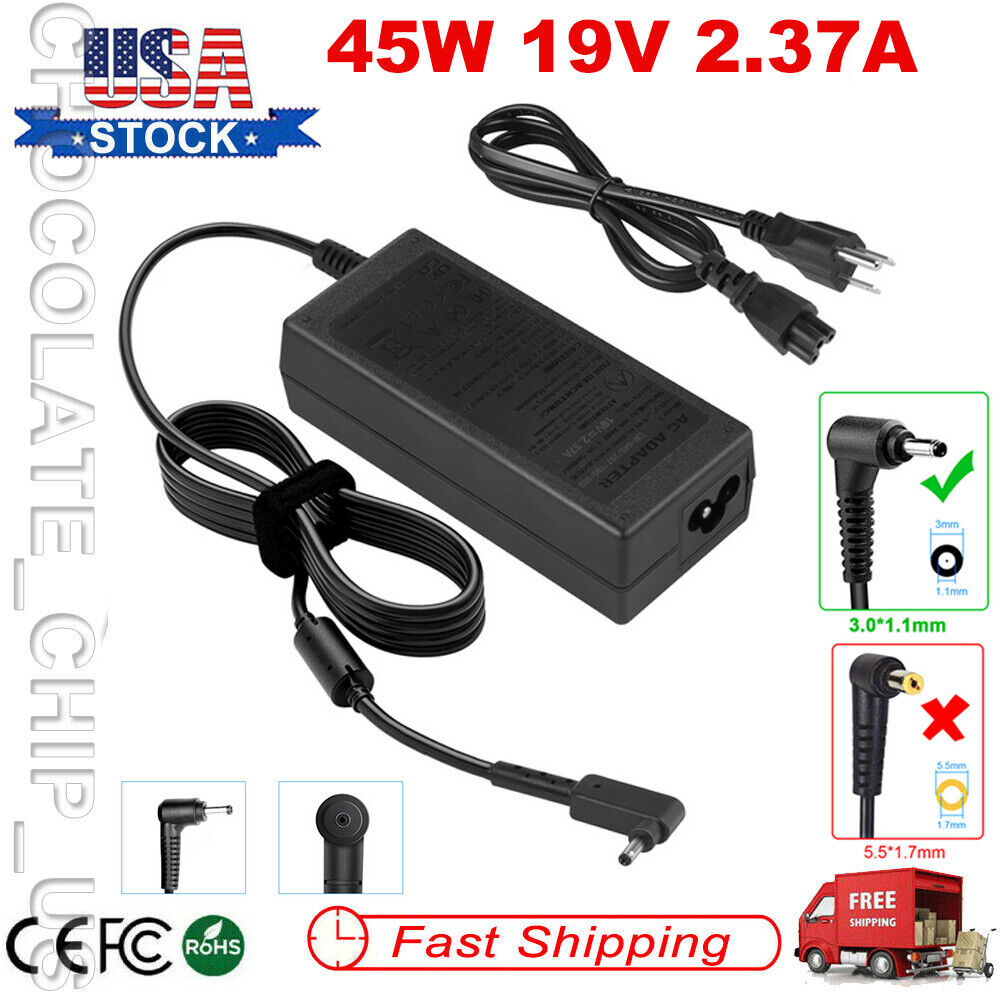 Charger For Acer Swift 3 SF314-42-R9YN SF314-42-R7LH Laptop 45W AC Adapter Cord