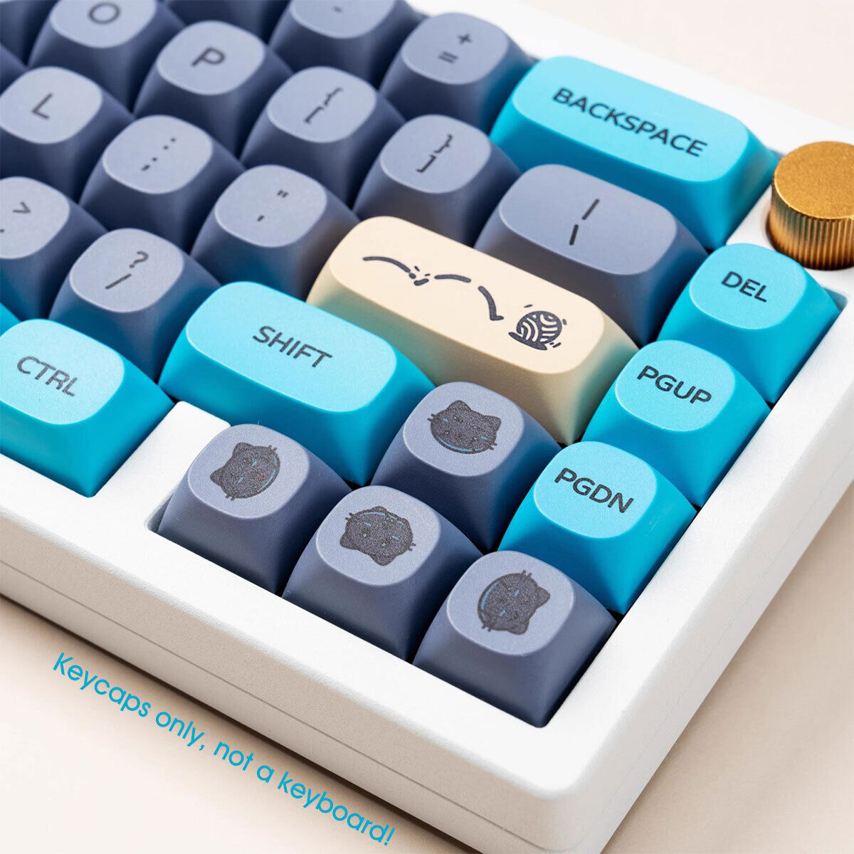 Retro PBT Keycaps Set MA Profile Ball Shape 125keys for MX Mechanical Keyboards