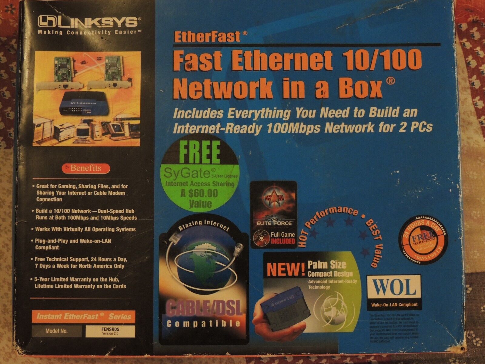 LINKSYS EatherFast Fast Ethernet 10/100 Network In A Box (FENSK05)