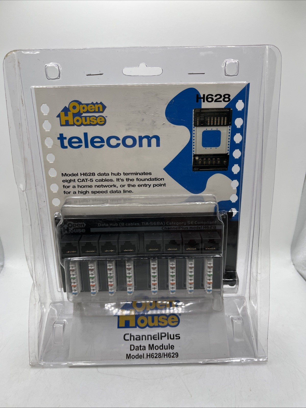 New Open House Telecom Data Termination Hub Module H628 ChannelPlus CAT-5 Netw.