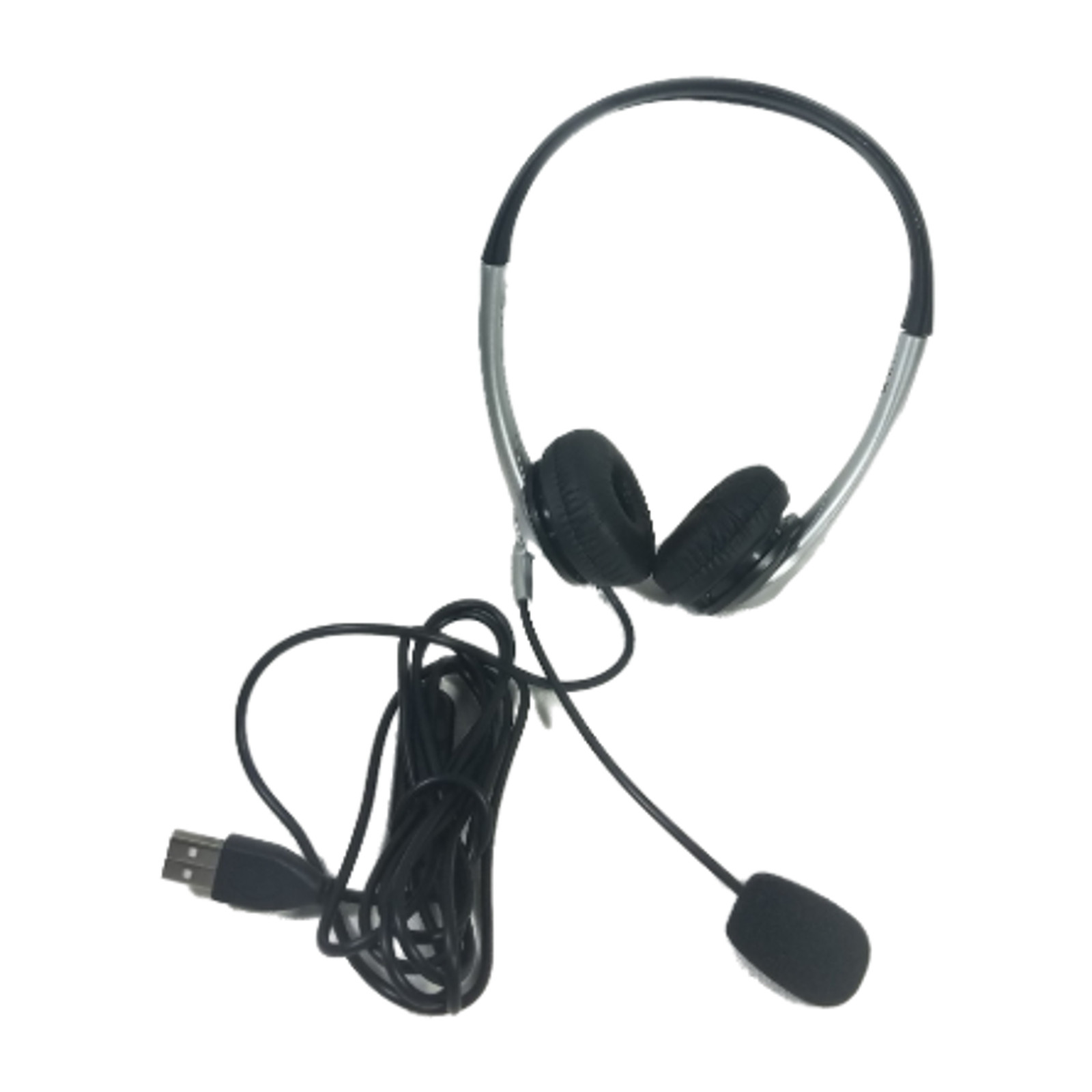 Lot of 5 USB Headset w/ Microphone Computer Lightweight School Call Center