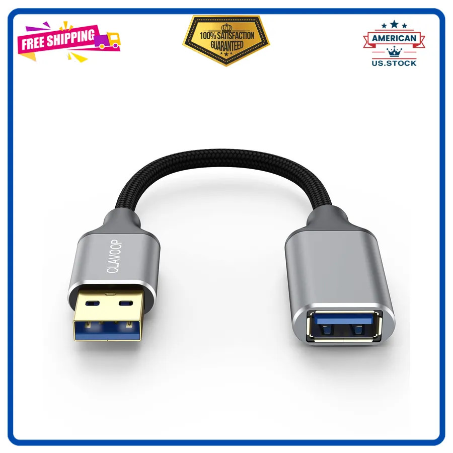 Short USB Extension Cable 6 inch, USB A 3.0 Extender