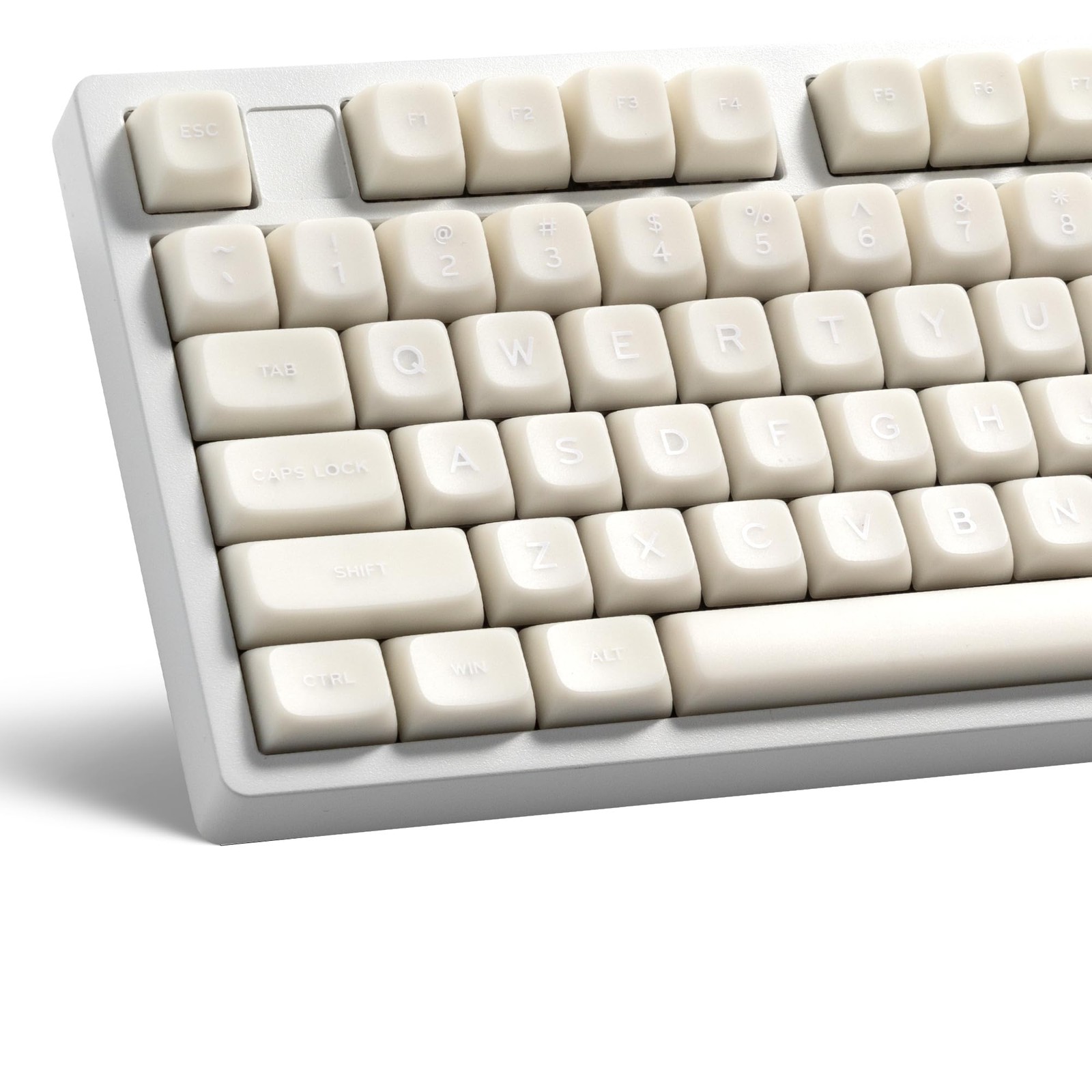 XVX White Jade Keycaps, Double Shot PBT Keyboard Key caps 132 Keys MDA Profil...