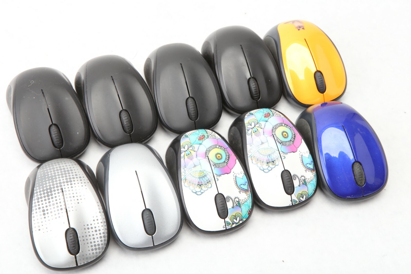 LOT 10x Logitech Design Collection M317 Wireless Optical Mouse NO RECEIVER A22