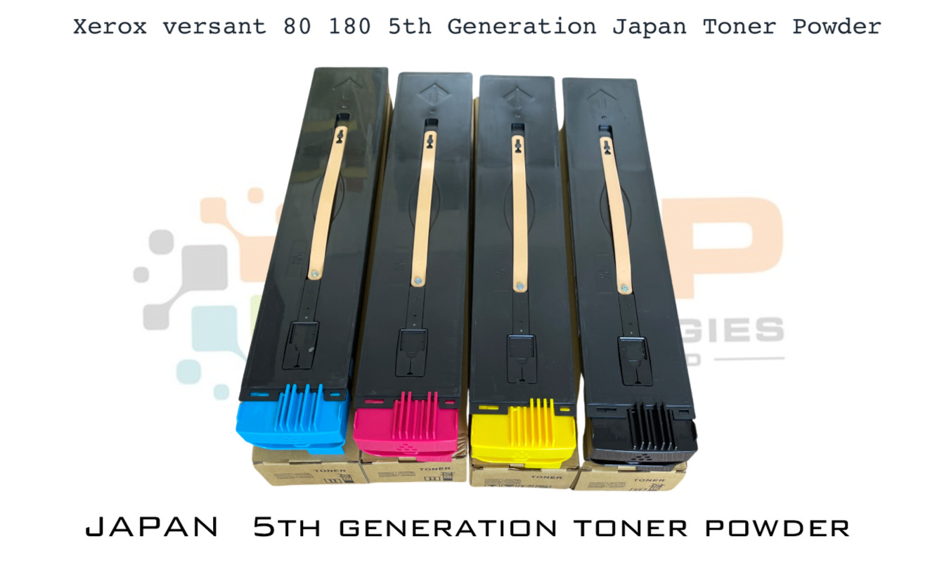 4 Pk. CMYK for Xerox Versant 80, 180 Press Toner cartridge non-OEM Japan Powder