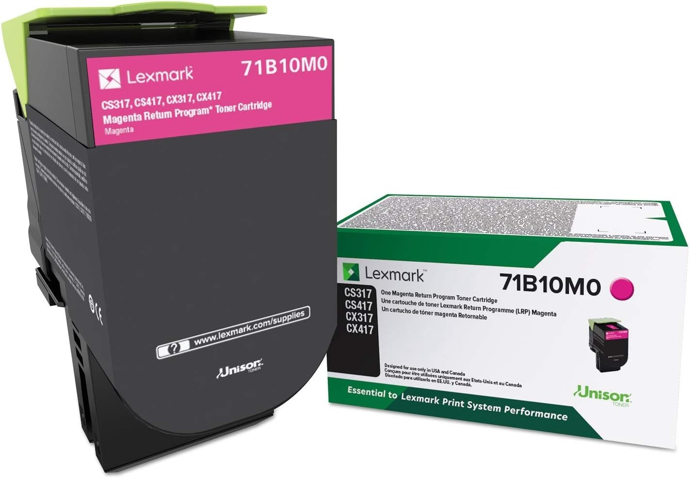Lexmark 71B10M0 CS317dn CX317dn CS417dn CX417de CS517de CX517de Magenta Return 