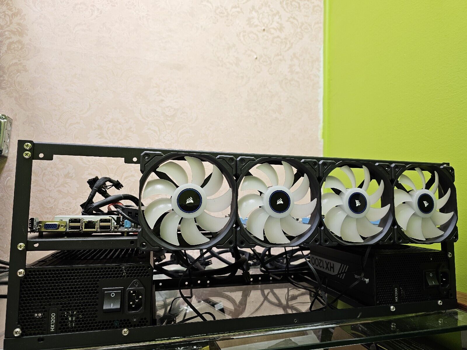 8 GPU Mining Rig Frame T37  Machine Motherboard ,Computer Case Rack,8gb Ram