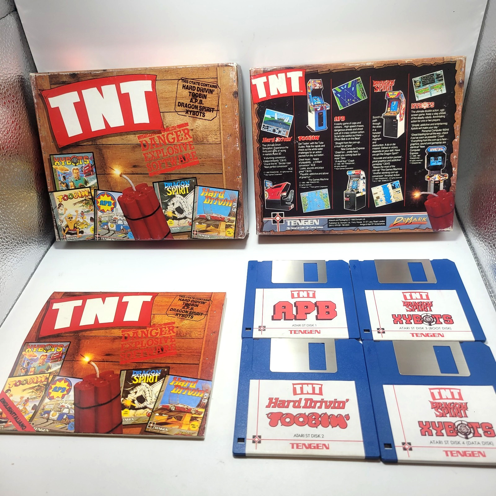 TNT Compilation - 5 Games for Atari ST by Domark Toobin' Xybots Dragon Spirit +2