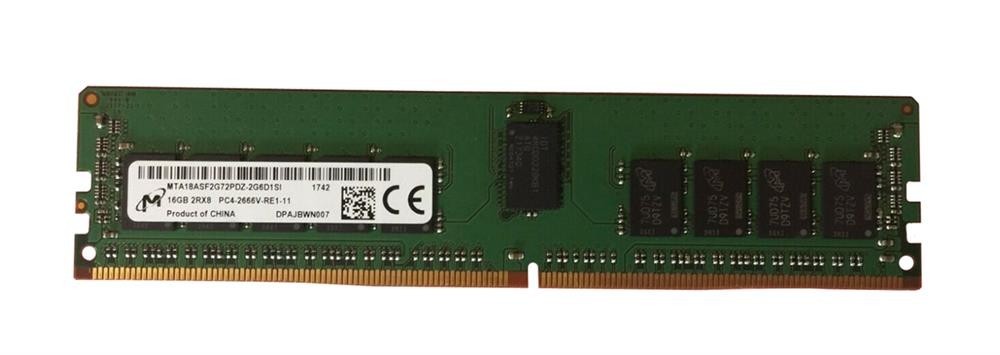 MTA18ASF2G72PDZ-2G6 Micron 64GB (16x4) PC4-21300 DDR4-2666MHz ECC Reg RAM Memory
