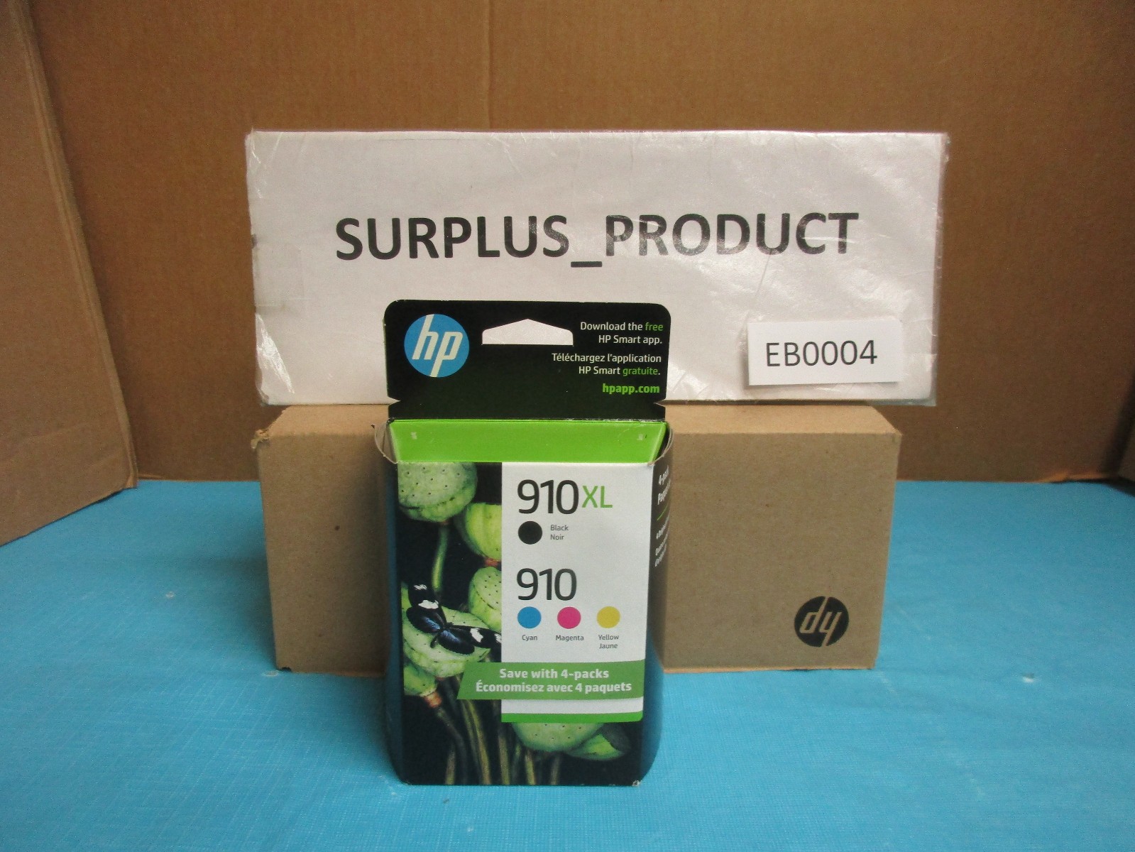 GENUINE HP 3JB41AN, 910XL BLACK & 910 TRI COLOR COMBO INK, NEW SEALED EXP. 06-26