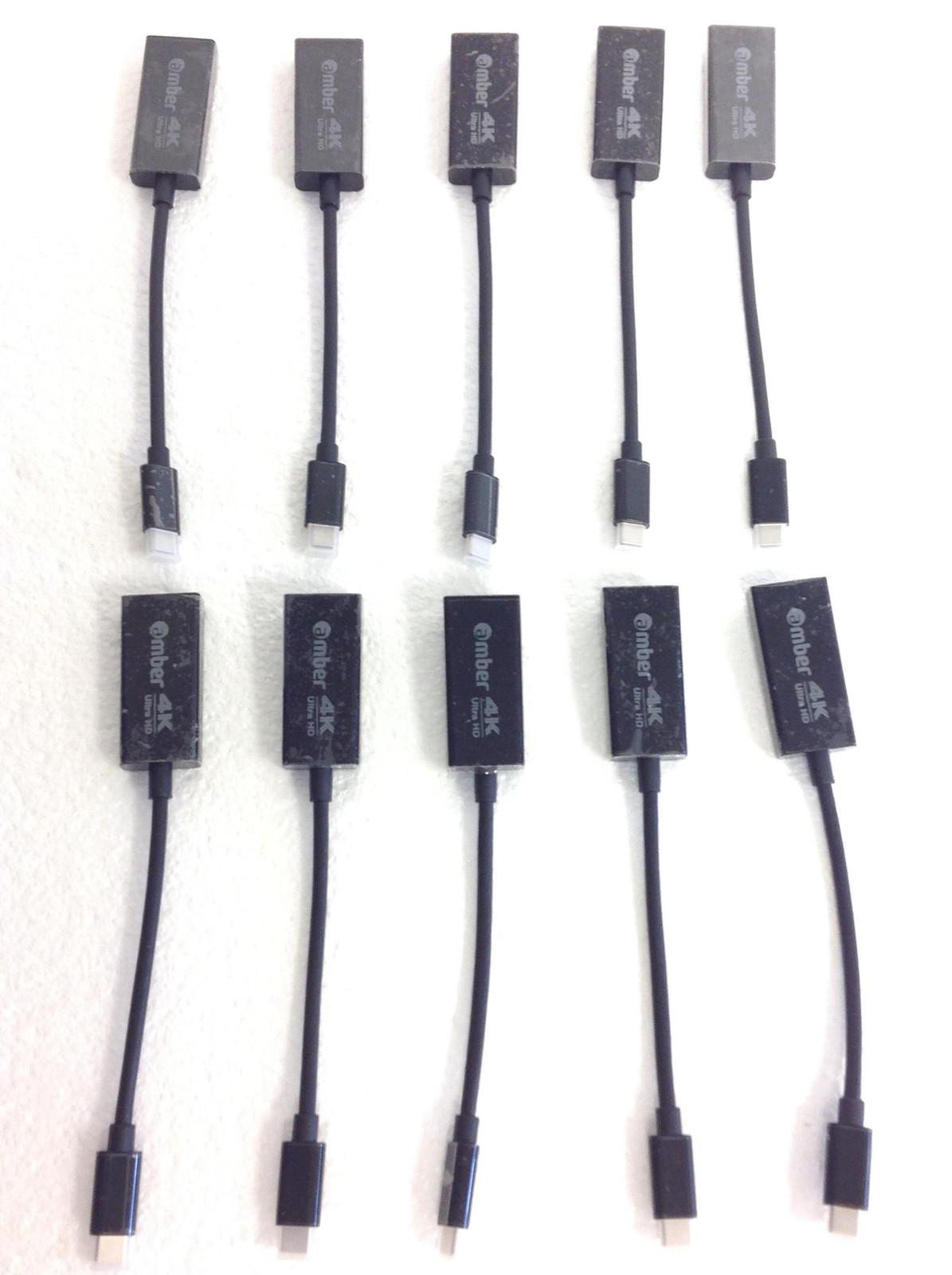 60x NEW Amber USB-C to DisplayPort Adapter Ultra HD 4k  W/ Port Cap, QTY FREESHP