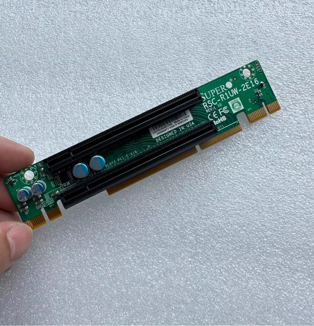 SUPERMICRO RSC-R1UW-2E16 - Supermicro 1U LHS WIO & PCI-Express x16 Riser Card