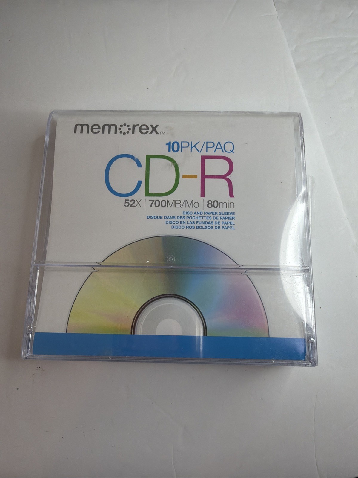 Memorex CD-R 10 pk 52x 700 mbps 80 minute blank CD with Cases NEW 